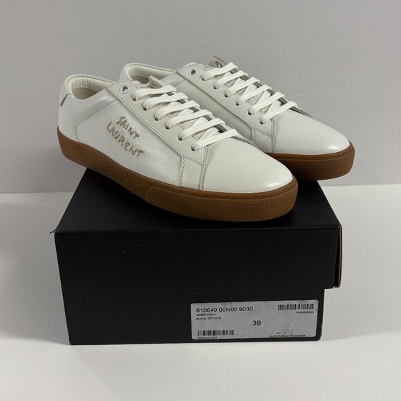 Saint Laurent Women Court Classic Leather Sneakers 610649 00N00 9030 - Picture 12 of 13